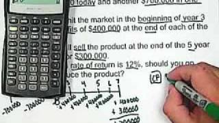 15 BA II Plus Calculator Cash Flow  Net Present Value [upl. by Gninnahc]