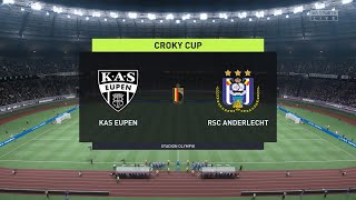 KAS Eupen vs RSC Anderlecht 03022022 Semifinal Croky Cup FIFA 22 [upl. by Ayokahs]