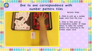 027 One to one correspondence with number pattern tiles [upl. by Einalam]