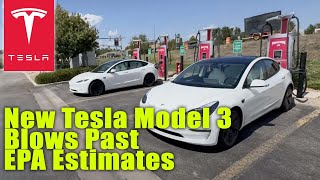 New Tesla Model 3 Blows Past EPA Estimates [upl. by Marcille]