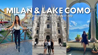 FIRST TIME TRAVELLING TO MILAN AND LAKE COMO  4Day Solo Travel Vlog in Italy 🇮🇹 [upl. by Steinway]