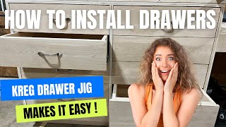 How to Install Cabinet Drawer Slides with the Kreg Drawer Slide Jig [upl. by Lowe]