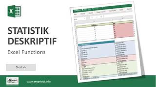 Excel Statistik Deskriptif dengan menggunakan Excel Functions mean mode dsb [upl. by Cinamod]