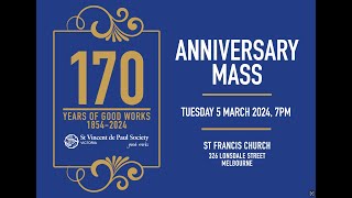 Vinnies 170th Anniversary Mass 2024 [upl. by Aurlie]