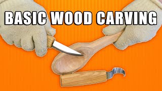 Wood Carving for Beginners  Basic Wood Carving Tutorial [upl. by Loveridge947]