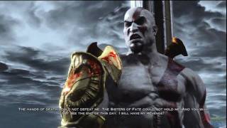 God of War 3 III Kratos Confronts Zeus First Time cut scene [upl. by Nesyt]