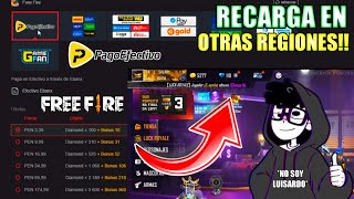 COMO RECARGAR DIAMANTES A OTRAS REGIONES EN FREE FIRE CON PAGOSTORE  RECARGA DE SNEEUU A BRASIL [upl. by Rimidalb]