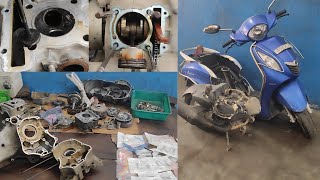 full engine fitting yamaha fascino genuineparts [upl. by Aronow128]