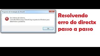 Resolvendo erro DirectX Dxerror [upl. by Affra]