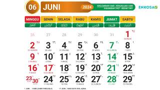 Kalender Juni 2024 dan Hari Libur [upl. by Stella]