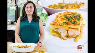 Reteta delicioasa de cartofi gratinati cu piept de pui cartofi carnedepui abyblajan [upl. by Trebornhoj]