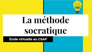 Philosophie La méthode socratique [upl. by Uriah31]