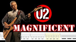 U2  Magnificent Bass Tabs By ChamisBass [upl. by Colbert]