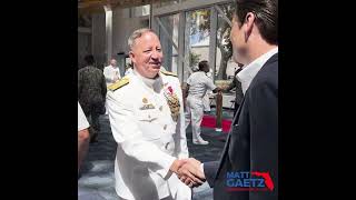 Congressman Matt Gaetz Attends Center for Information Warfare Training Change of Command Ceremony [upl. by Anaillil]