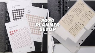 2024 Planner Setup  A5 Rings Planner Setup  Functional and Minimal Planner [upl. by Jamnes]