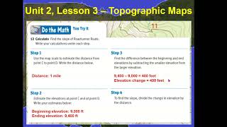 2 3 Part 2 Topographic Maps how to Find the Slope [upl. by Aidaas]