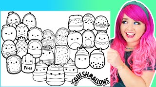 Coloring Squishmallows Food Sweet Treats amp Breakfast Coloring Pages  Squishmallows Food Plushies [upl. by Eiramesor]