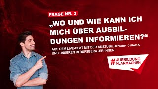 Wo und wie kann ich mich über Ausbildungen informieren [upl. by Wrench]