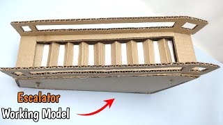 How to make Escalator  DIY escalator  escalator working model [upl. by Lledraw584]