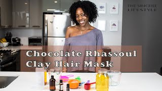 Chocolate Rhassoul Clay Hair Mask  How To Recipe [upl. by Artiek]