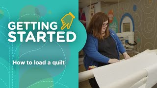 How to load a quilt on your APQS longarm quilting machine [upl. by Arreit]