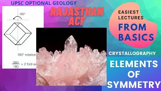 CRYSTALLOGRAPHY Elements of Symmetry  Geology UPSCGeology RPSC ACF Geography Chemistry [upl. by Hoehne510]