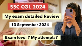 SSC cgl 2024 exam Review 📑My exam experience  paper analysis and exam level cgl cglexamanalysis [upl. by Reinold]