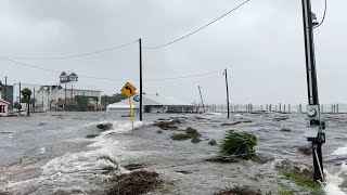 Storm Surge From Hurricane Idalia Floods Steinhatchee Florida [upl. by Walrath470]