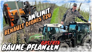 Obsthof Raddatz  FENDT 211P  Pfähle drücken  Bäume pflanzen  Renault Dionis 120 am Limit [upl. by Rialb686]