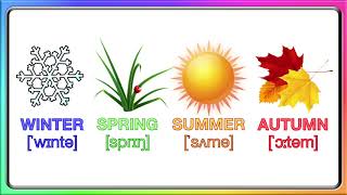 Learn seasons and months in English UK version HD Super simple and effective [upl. by Reehsab]