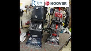 Hoover FH50251 SpinScrub Vs Royal fr50152 shampooer carpet extractor comparison [upl. by Silrak]