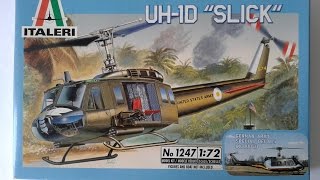 Italeri ESCI 172 Bell UH1D Slick Inbox Review  Dobozbontás [upl. by Jo Ann]