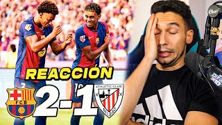 REACCIONES DE UN HINCHA al Barcelona vs Athletic Club 21 LEWANDOWSKI VUELA [upl. by Yonatan]