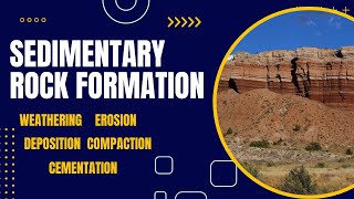 How Are Sedimentary Rocks Formed  Weathering Erosion Deposition Compaction Cementation [upl. by Binky]