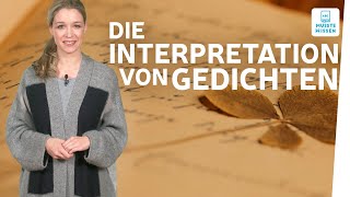 Wie schreibe ich eine Gedichtanalyse I musstewissen Deutsch [upl. by Oijres]