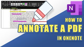 OneNote  How to Annotate a PDF Markup Highlight Underline Draw etc [upl. by Yran426]