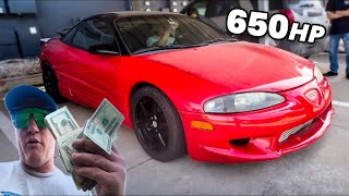 My New BIG TURBO EAGLE TALON TSI is SCARY FAST 650HP Sleeper Build [upl. by Lorsung755]