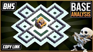 THE BEST BH5 TROPHY defense Base 2023 Builder Hall 5 Trophy Base Design with Copy Link – COC [upl. by Etolas569]