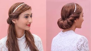 Hairstyles Using A Hairband  Grecian Updos [upl. by Garrek863]