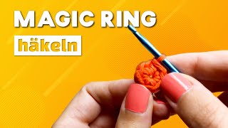 Magic Ring häkeln lernen für Anfänger  Fadenring  in Runden häkeln [upl. by Tayyebeb865]