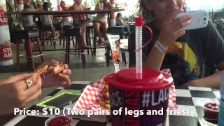 Food Review Fried Frog Legs at the LA County Fair [upl. by Eniroc642]