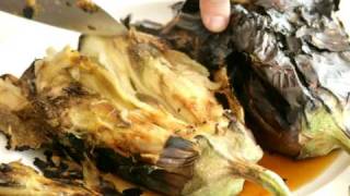 GreekFoodTv☼ Roasted Eggplant quotCaviarquot Dip Spread and Salad Melitzanosalata 2 [upl. by Renault928]