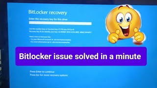 how to solve the bitlocker issue in windows bitlocker microsoft windows dell [upl. by Nyliret]