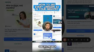 How to see EVERY LinkedIn Ad in your Industry 👀 linkedin b2bmarketing [upl. by Cirnek]