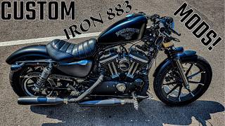 My MODDED Harley Davidson Sportster Iron 883 OVER 1000 Subs [upl. by Madonna641]