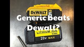 Generic Dewalt battery from Amazon vs Genuine Dewalt 20v Lithium battery [upl. by Schweitzer]