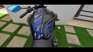 Faixa  Grafismo Adesivo Resinado Azul Tanque Carenagem Protetores 3D Moto YAMAHA Mt07 MT 07 [upl. by Keele622]