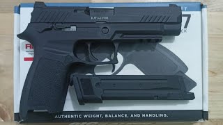 review gbb sig sauer m17 p320 black resmi grafir [upl. by Bing]