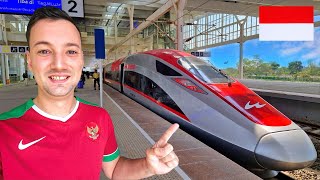 I Took Indonesias New HighSpeed Train 🇮🇩 Jakarta To Bandung [upl. by Odnarb]