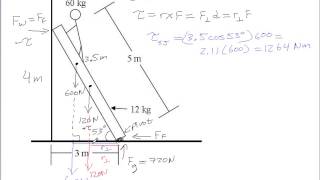 Ladder Example for Static Equilibrium [upl. by Harimas]